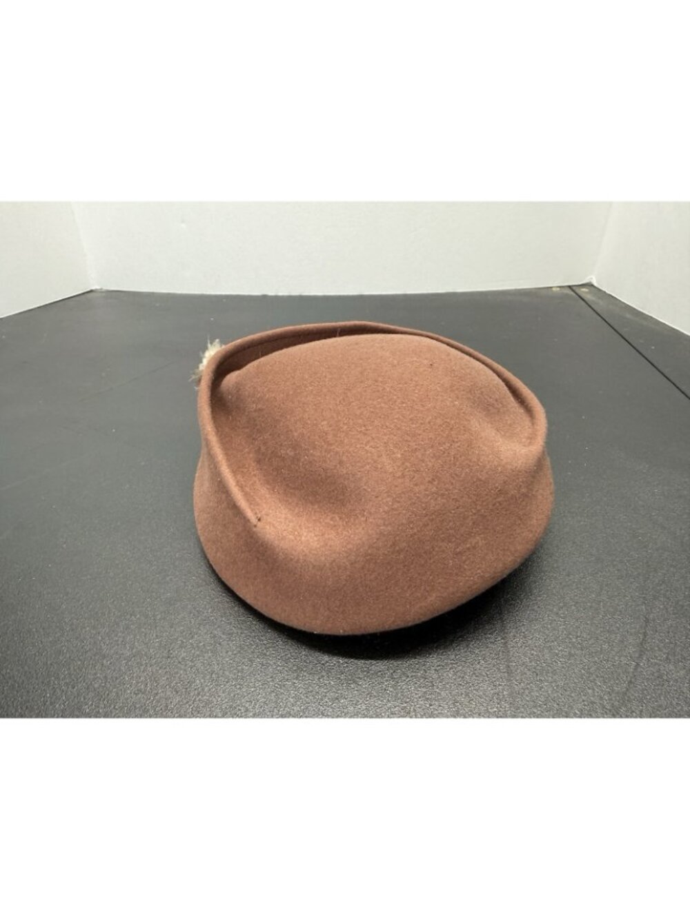 Geo W Bollman Co. Women's Excello Pillbox Hat Tan 100% Wool Felt - Picture 7 of 12